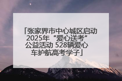 张家界市中心城区启动2025年“爱心送考”公益活动 528辆爱心车护航高考学子