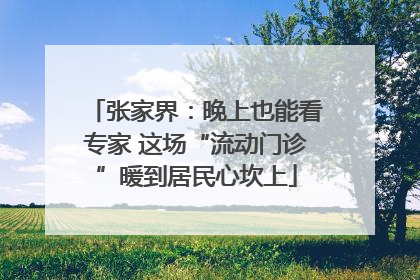 张家界：晚上也能看专家 这场“流动门诊”暖到居民心坎上