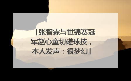 张智霖与世锦赛冠军赵心童切磋球技，本人发声：很梦幻