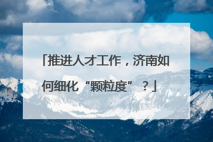 推进人才工作，济南如何细化“颗粒度”？