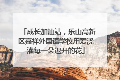 成长加油站，乐山高新区嘉祥外国语学校用爱浇灌每一朵迟开的花