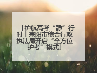 护航高考“静”行时丨耒阳市综合行政执法局开启“全方位护考”模式