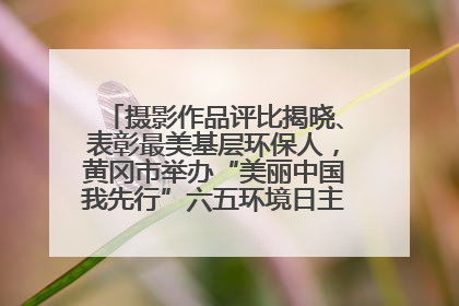 摄影作品评比揭晓、表彰最美基层环保人，黄冈市举办“美丽中国我先行”六五环境日主题宣传活动
