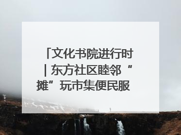 文化书院进行时｜东方社区睦邻“摊”玩市集便民服务日，书写邻里共生新篇章