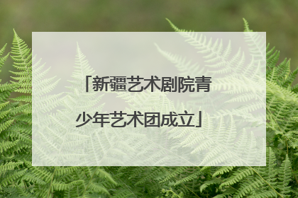 新疆艺术剧院青少年艺术团成立