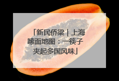 新民侨梁｜上海嗦面地图：一筷子夹起多国风味