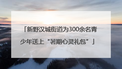 新野汉城街道为300余名青少年送上“暑期心灵礼包”