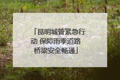 昆明城管紧急行动 保障雨季道路桥梁安全畅通
