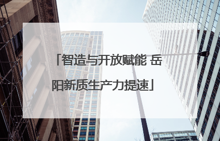 智造与开放赋能 岳阳新质生产力提速
