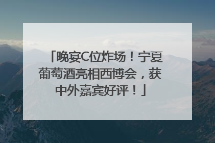 晚宴C位炸场！宁夏葡萄酒亮相西博会，获中外嘉宾好评！