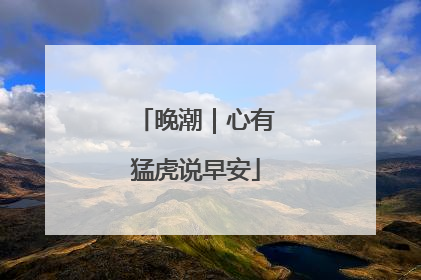 晚潮｜心有猛虎说早安