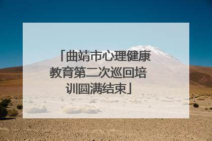 曲靖市心理健康教育第二次巡回培训圆满结束