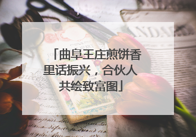 曲阜王庄煎饼香里话振兴，合伙人共绘致富图