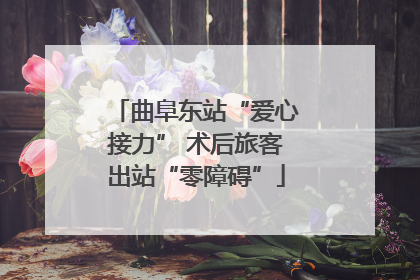 曲阜东站“爱心接力” 术后旅客出站“零障碍”