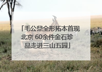 毛公鼎全形拓本首现北京 60余件金石珍品走进三山五园