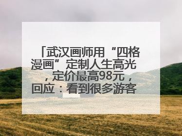 武汉画师用“四格漫画”定制人生高光，定价最高98元，回应：看到很多游客去韩国体验