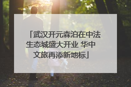 武汉开元森泊在中法生态城盛大开业 华中文旅再添新地标