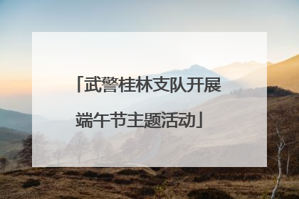 武警桂林支队开展端午节主题活动