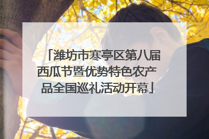 潍坊市寒亭区第八届西瓜节暨优势特色农产品全国巡礼活动开幕