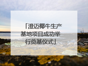 澄迈椰牛生产基地项目成功举行奠基仪式