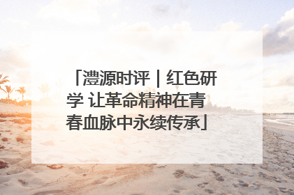 澧源时评｜红色研学 让革命精神在青春血脉中永续传承
