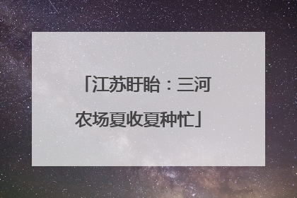 江苏盱眙：三河农场夏收夏种忙