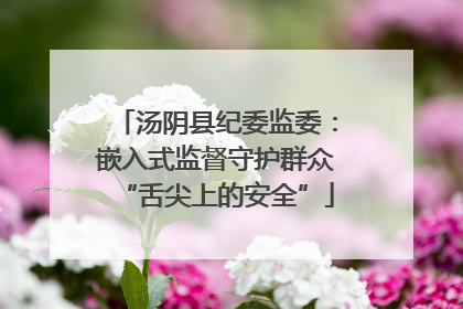 汤阴县纪委监委：嵌入式监督守护群众“舌尖上的安全”
