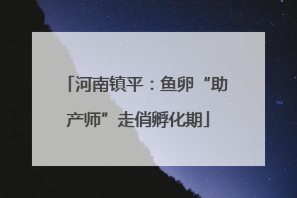 河南镇平：鱼卵“助产师”走俏孵化期