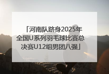 河南队跻身2025年全国U系列羽毛球比赛总决赛U12组男团八强