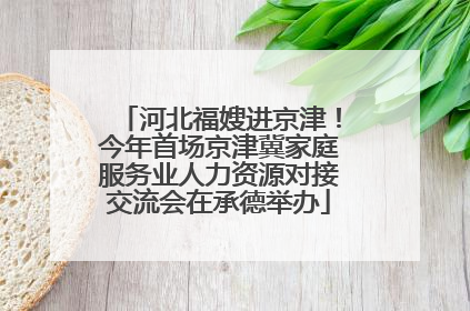 河北福嫂进京津！今年首场京津冀家庭服务业人力资源对接交流会在承德举办