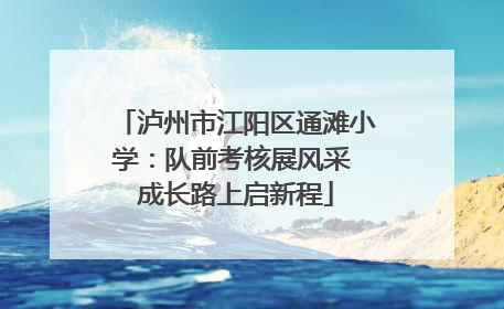 泸州市江阳区通滩小学：队前考核展风采 成长路上启新程