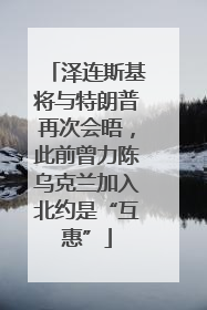 泽连斯基将与特朗普再次会晤，此前曾力陈乌克兰加入北约是“互惠”