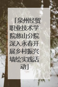 泉州经贸职业技术学院慈山分院深入永春开展乡村振兴墙绘实践活动
