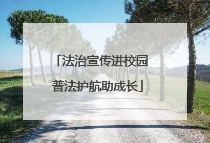 法治宣传进校园 普法护航助成长