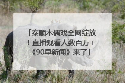 泰顺木偶戏全网绽放！直播观看人数百万+《90早新闻》来了