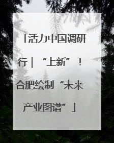 活力中国调研行｜“上新”！合肥绘制“未来产业图谱”