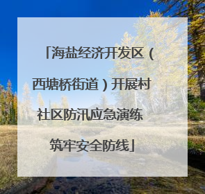 海盐经济开发区（西塘桥街道）开展村社区防汛应急演练 筑牢安全防线