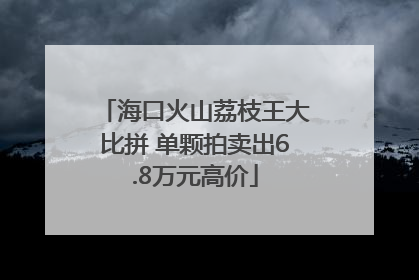 海口火山荔枝王大比拼 单颗拍卖出6.8万元高价