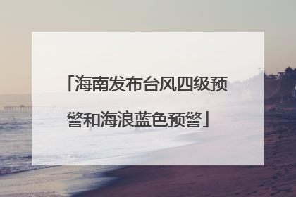 海南发布台风四级预警和海浪蓝色预警