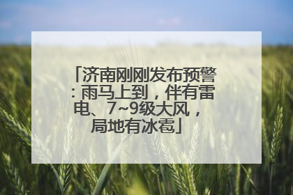 济南刚刚发布预警：雨马上到，伴有雷电、7~9级大风，局地有冰雹