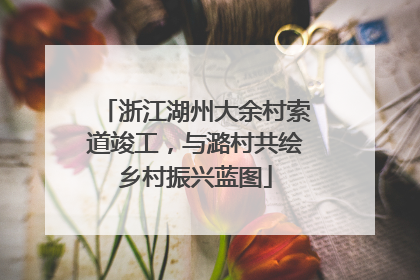 浙江湖州大余村索道竣工，与潞村共绘乡村振兴蓝图