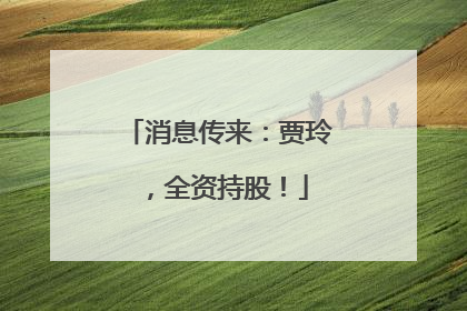 消息传来：贾玲，全资持股！