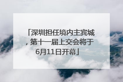 深圳担任境内主宾城，第十一届上交会将于6月11日开幕