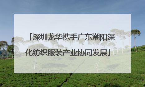 深圳龙华携手广东潮阳深化纺织服装产业协同发展