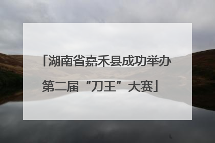 湖南省嘉禾县成功举办第二届“刀王”大赛