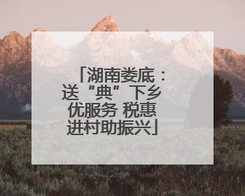 湖南娄底：送“典”下乡优服务 税惠进村助振兴