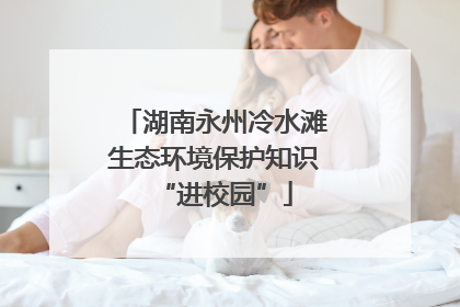 湖南永州冷水滩生态环境保护知识“进校园”