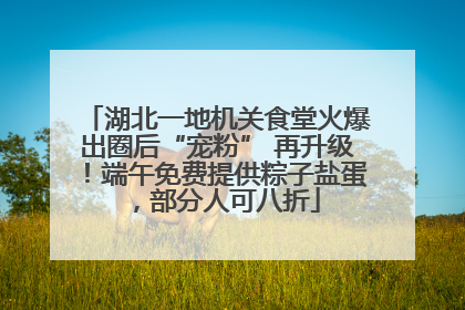 湖北一地机关食堂火爆出圈后“宠粉” 再升级！端午免费提供粽子盐蛋，部分人可八折