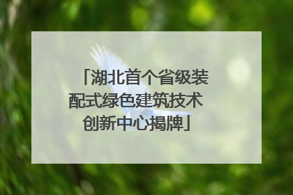 湖北首个省级装配式绿色建筑技术创新中心揭牌