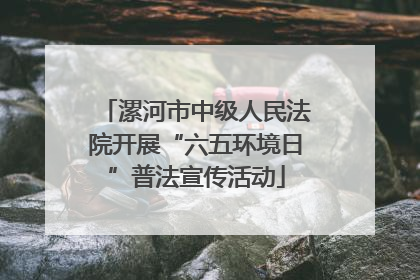 漯河市中级人民法院开展“六五环境日”普法宣传活动